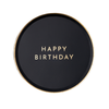 Black Noir Happy Birthday Dessert Plates, 8pk