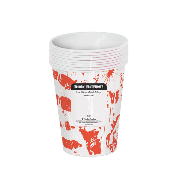Bloody Handprint Cups, 8pk