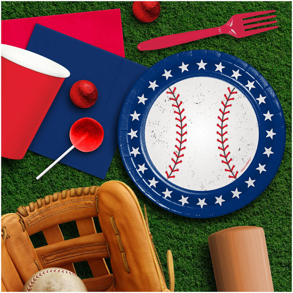 Baseball Dessert Plates, 16pk