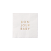 Bonjour Baby Blanc White Dessert Napkins, 20pk