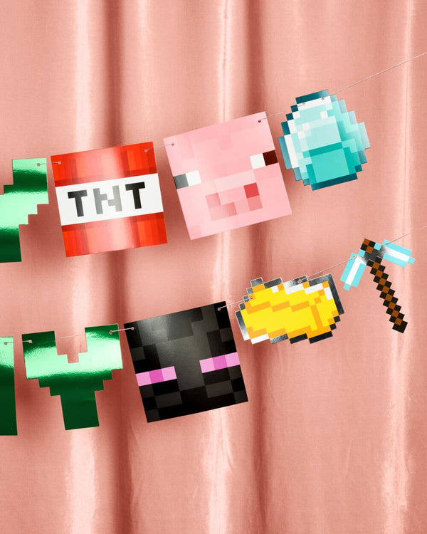 Minecraft Birthday Banner