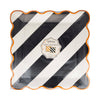 Orange & Black Striped 10" Paper Plate Set, 8pk