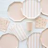 Sweet Peach Cabana Stripe Dinner Plates, 8pk