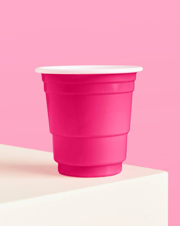 Hot Pink Plastic Shot Glasses, 50pk