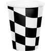 Black and White Check Cups, 8pk