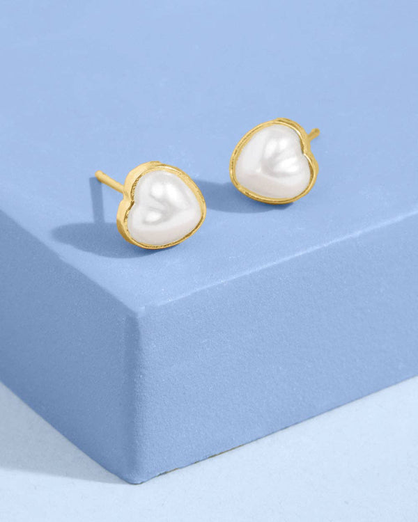 Bride Pearls of Gold Earrings - set of 3 earrings