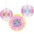 Tie Dye Party Paper Fans, 3pk