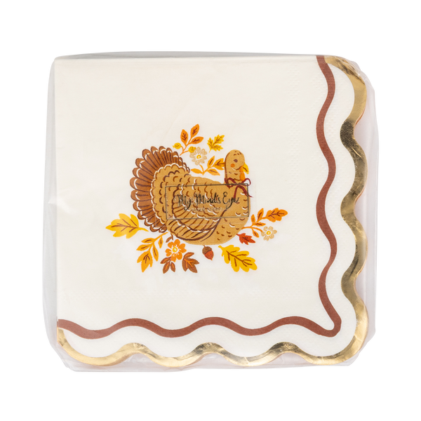 Harvest Turkey Cocktail Napkins, 18pk