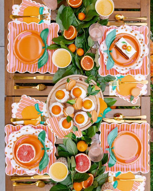 Orange Shaped Plate, 8pk