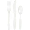 White Assorted Plastic Cutlery, 24pk