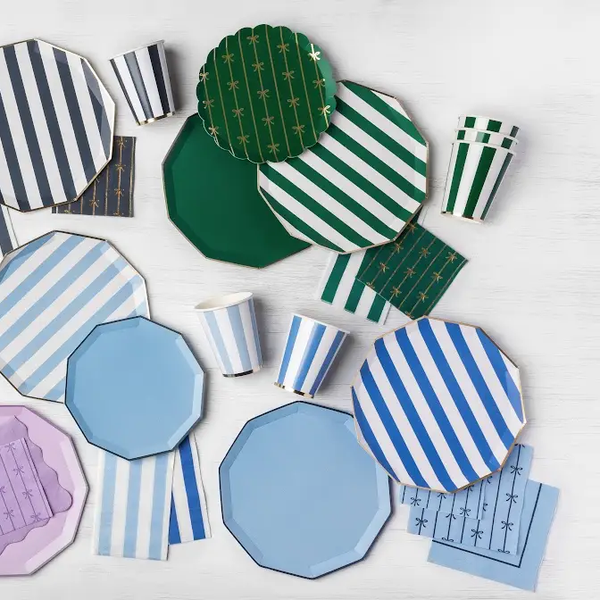 Palisades Blue Signature Cabana Stripe Dinner Napkins, 20pk