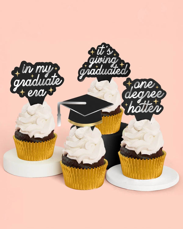 Graduation Cupcake Toppers, 24pk
