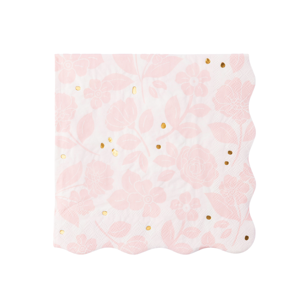 Petal Pink Elegant Floral Dinner Napkins, 20pk