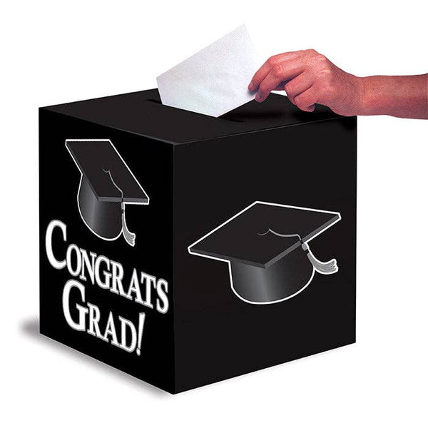 Graduation Card Boxes Black, 1pk