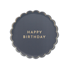 Navy Happy Birthday Dessert Plates, 8pk