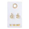 Leather TagEarrings- Tie the Knot