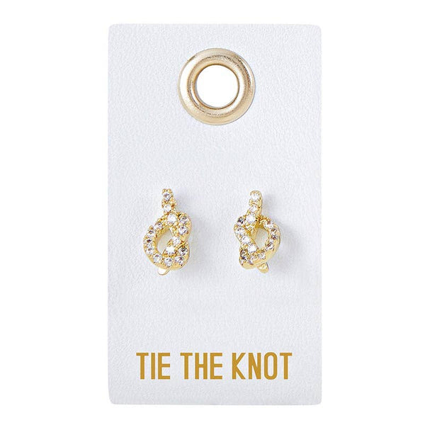 Leather TagEarrings- Tie the Knot