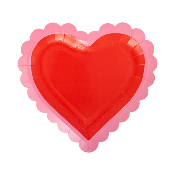 Scalloped Heart Shaped Plate, 8pk