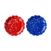 Red/Blue Sparklers Scallop Plates, 8pk