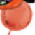 18” Round Orange Mylar balloon