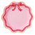 Elegant Pink Peppermint Bow Dinner Plates, 8pk