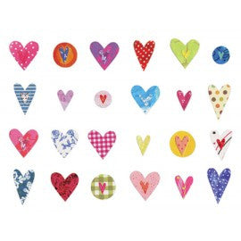 Sapori- Rows of Hearts Note Cards