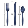 Navy Assorted Plastic Cutlery, 24pk