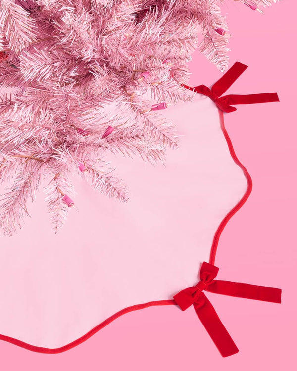 Pretty in Pink Christmas Tree Skirt