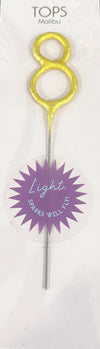 Big 8" Gold Number Sparkler Wands