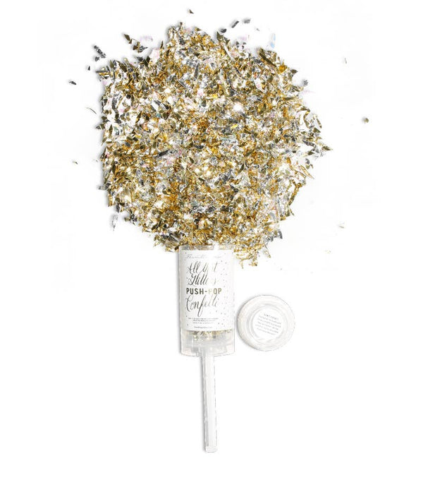 Push-Pop Gold & Silver Confetti