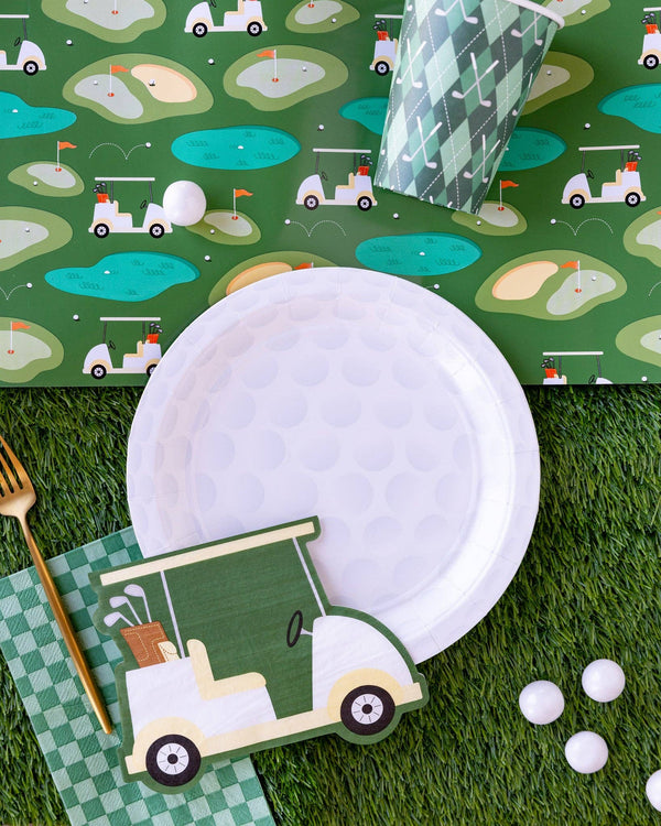 Golf Ball Dessert Plate, 8pk