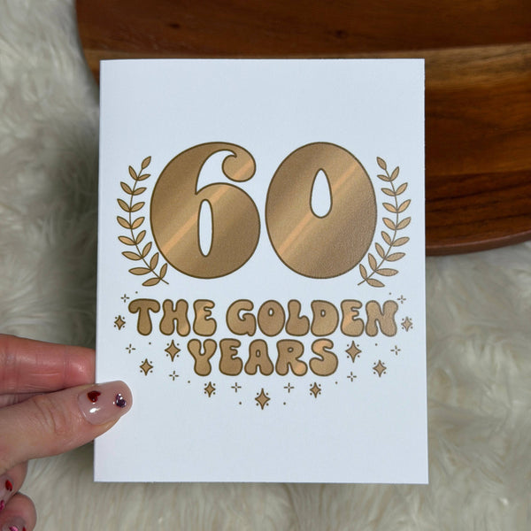 60 The Golden Years Milestone 60th Birthday Greeting Card