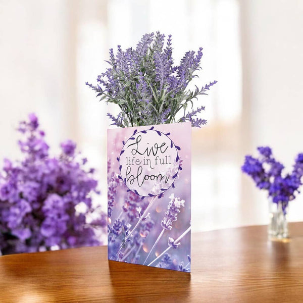 Live Life In Full Bloom Greeting Card- Lavender Seeds