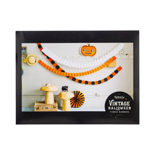 Halloween Tissue Garland, 3pk