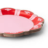 Classic Christmas Peppermint Scalloped Dinner Plates, 8pk