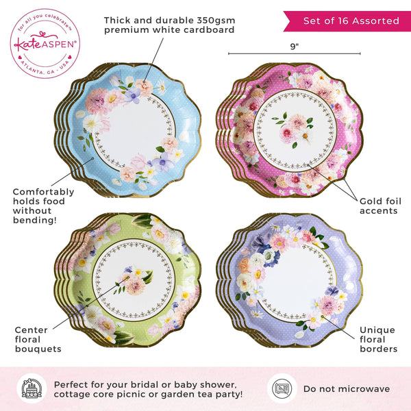 Tea Time Party Dinner Plates, 16pk
