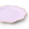 Elegant Le Lilac Gingham Dinner Plates, 8pk