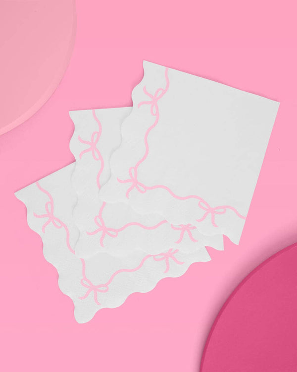 Bow Dessert Napkins, 25pk