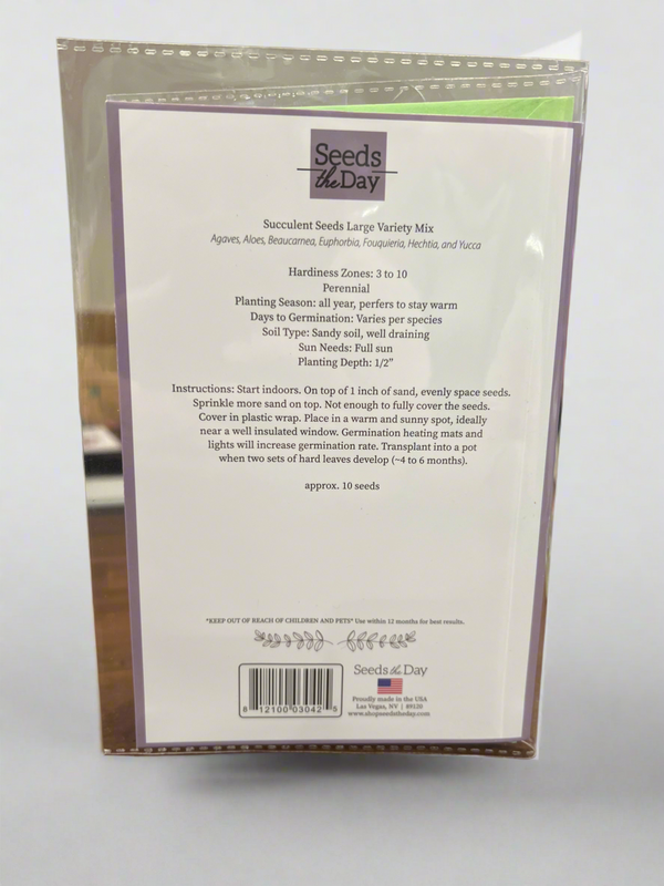 Greeting Card Happy Birthday- Succulent Seeds