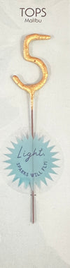 Big 8" Gold Number Sparkler Wands