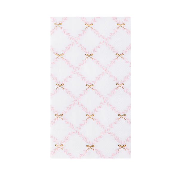 Pink Trellis Dinner Napkins, 20pk