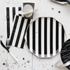 Black Noir Cabana Stripe Dinner Napkins, 20pk