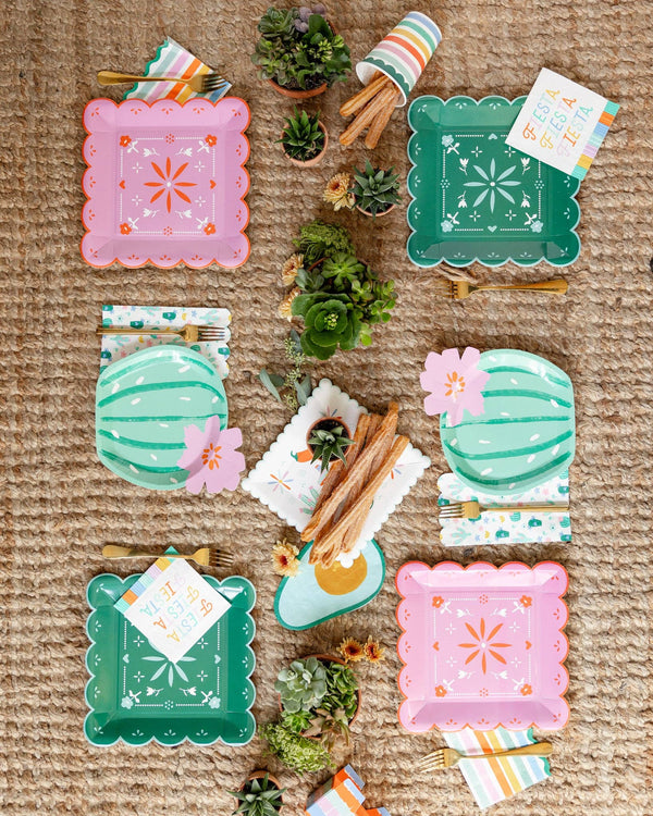 Fiesta Fringed Cocktail Napkin, 24pk