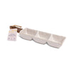 15" Square Wave 3-Section Terracotta Serving Tray
