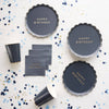 Navy Happy Birthday Dessert Plates, 8pk