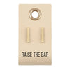 Leather TagEarrings - Bar