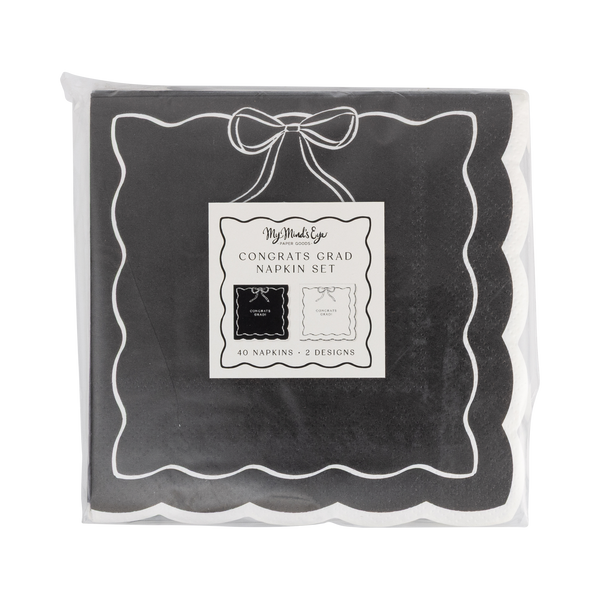 Bow Congrats Cocktail Napkin Set, 24pk