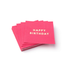 Hot Pink Happy Birthday Dessert Napkins, 20pk