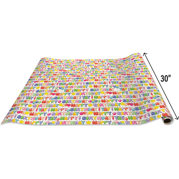 Balloon Letters Gift Wrap