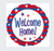 18” Welcome Home Red,White, Blue Mylar balloon